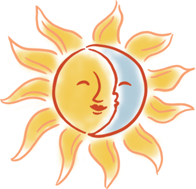 Sun and moon illustration